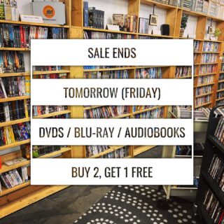 Sales ends tomorrow (Friday, 9/30). Load up on digital entertainment with our Buy 2, Get 1 Free DVDs / Blu-ray /Audiobooks. 🎥🍿🎬📀