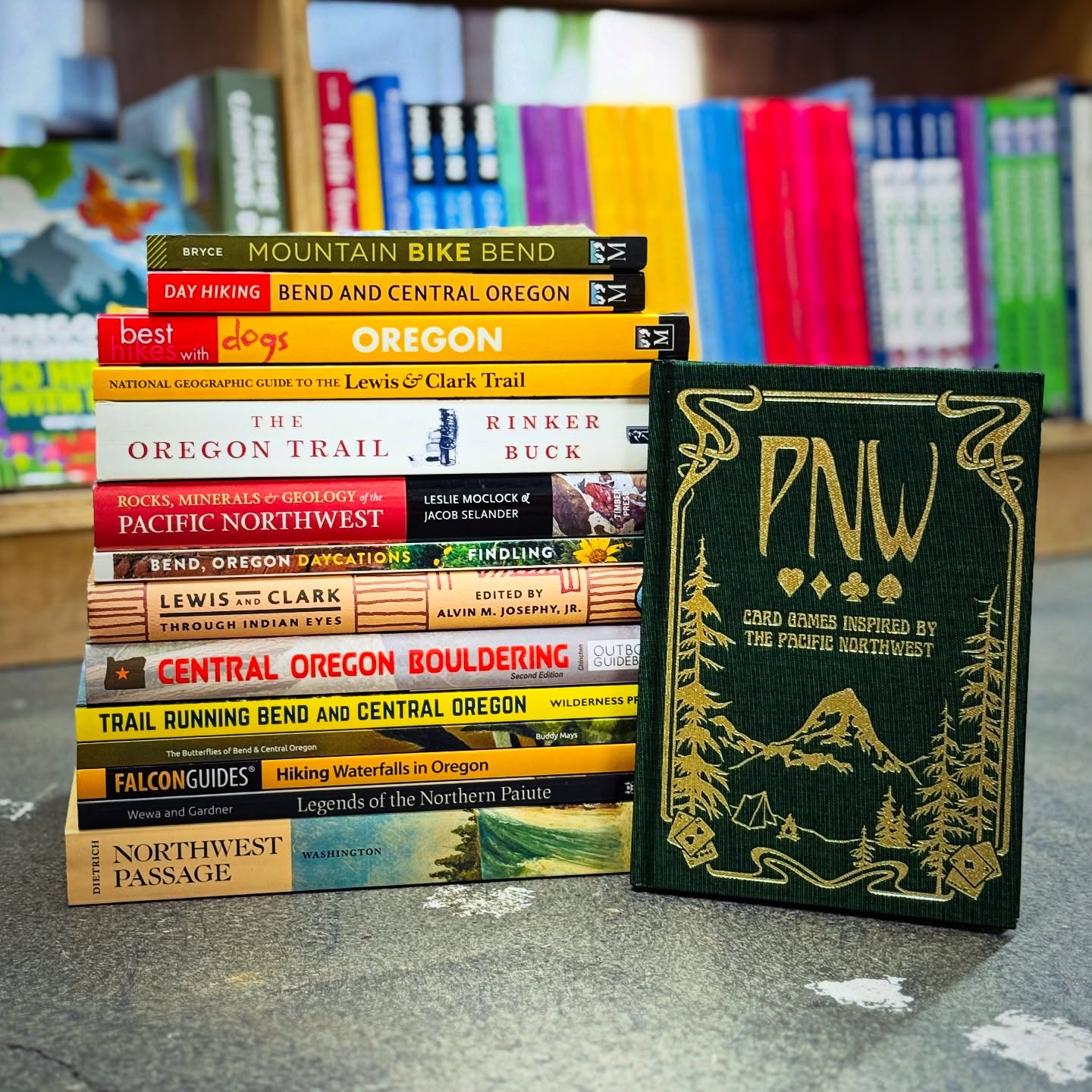 🌲✨ Explore the Pacific Northwest, one page at a time. ✨🌲
From trail guides and local geology to Lewis & Clark history and even a deck of PNW-inspired card games, this stack is packed with adventure. Whether you’re planning a hike, chasing waterfalls, or diving into regional history, we’ve got the perfect guide to inspire your next journey.
📚 Stop by the shop to browse our collection of local guides, outdoor reads, and Northwest stories—your next adventure starts here!
#BendOregon #CentralOregon #PNW #BookstoreVibes #LocalHistory #HikingOregon #PNWLife #ExploreOregon #BendBookstore #ReadLocal #Bookstagram
