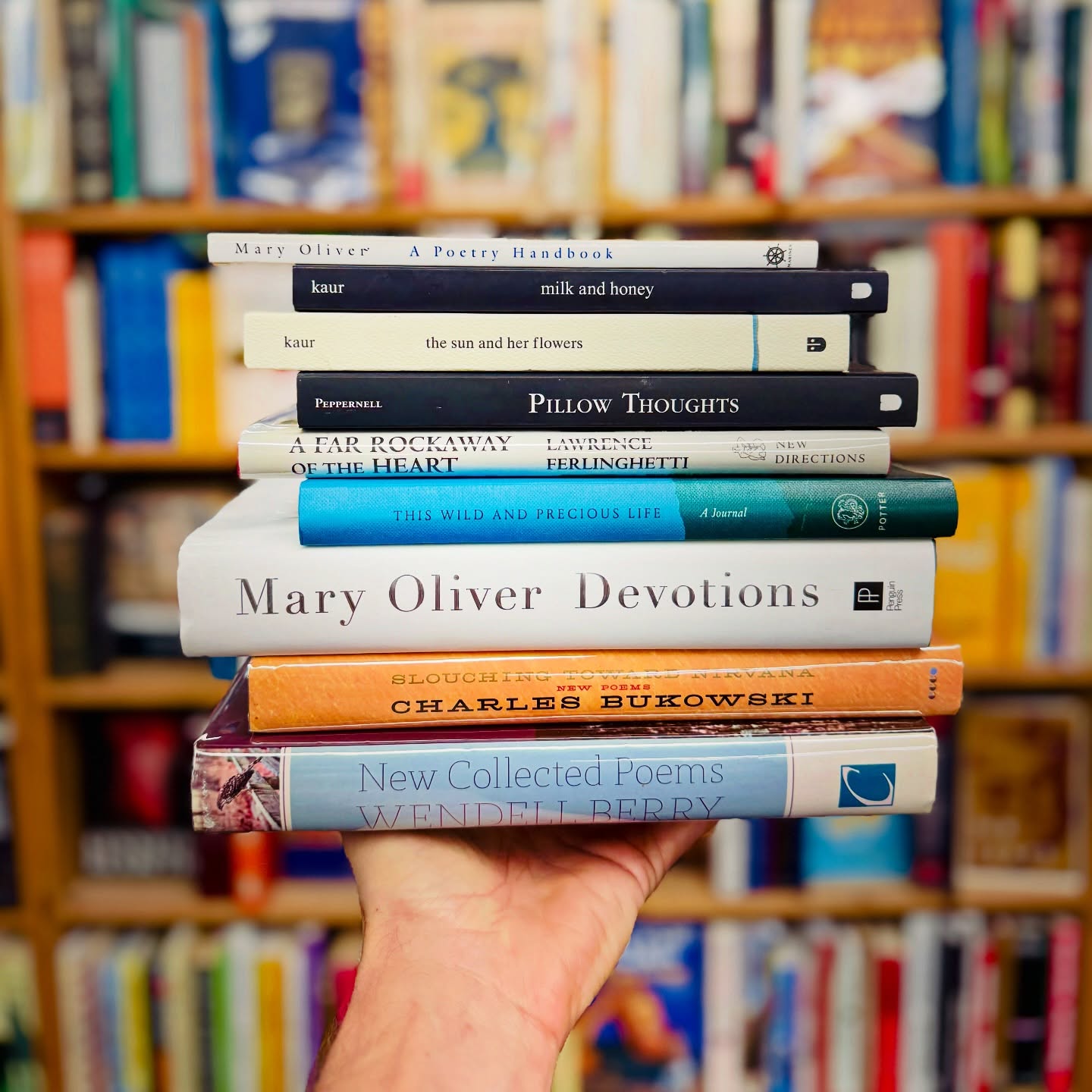 ✨ New Arrivals: Poetry Edition ✨
Fresh voices and timeless favorites just landed on our shelves — a mix of soul-stirring verse, tender reflections, and rebellious rhythms.
🕊️ Mary Oliver’s quiet wonder.
🔥 Rupi Kaur’s raw honesty.
💭 Courtney Peppernell’s pillow-soft heartbreak.
🌊 Ferlinghetti’s beat spirit.
🥀 Bukowski’s bruised brilliance.
🌾 Wendell Berry’s rooted grace.
Whether you’re drawn to devotion, defiance, or daydreams — there’s something here to make your heart hum.
📚 Come browse the poetry stack at Big Story Bookstore — where words still feel wild and alive.
#PoetryLovers #MaryOliver #RupiKaur #Bukowski #WendellBerry #Bookstagram #PoetryCommunity #ReadLocal
