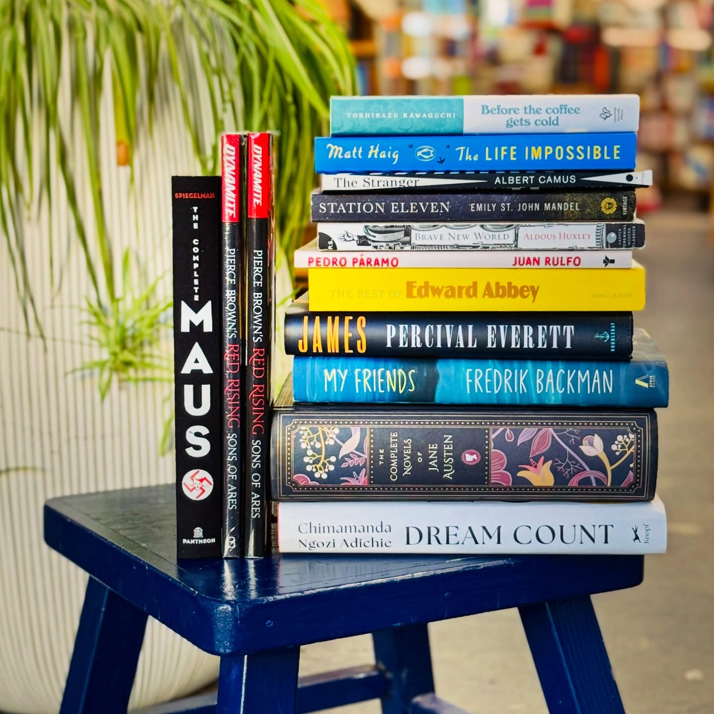 Fresh On The Shelves ✨
A few newly arriving literary and graphic novel gems have landed on our shelves — and they’re looking mighty fine together. From Percival Everett’s James and Fredrik Backman’s My Friends to Matt Haig, Camus, Adichie, and Abbey, plus the powerful Maus and Red Rising: Sons of Ares graphic novels — this stack has a little bit of everything.
Swing by, browse, and discover your next favorite read. 💫
#UsedBooks #Bookstack #LiteraryFiction #GraphicNovels #Bookstagram #NowReading #IndependentBookstore #NewArrivals #BigStoryBend