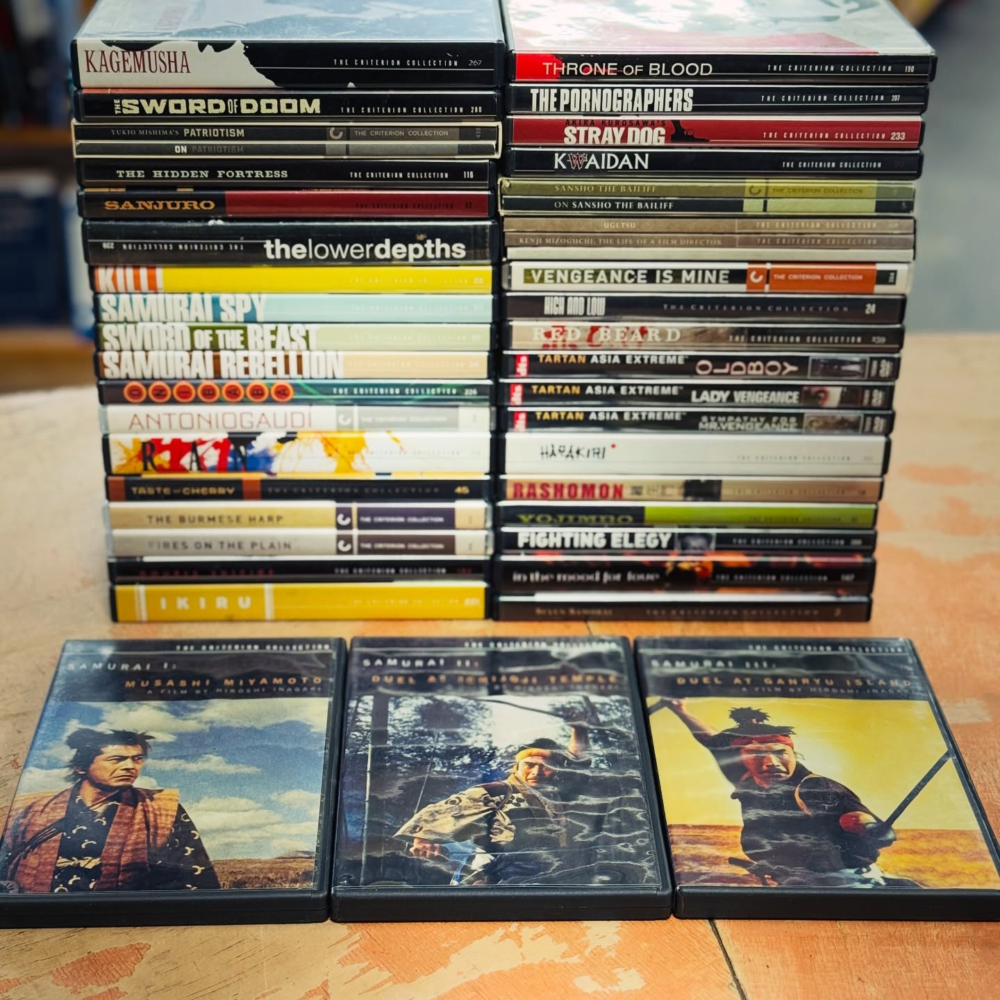 🎞 Criterion Dreams at Big Story
A towering stack of cinematic brilliance — over a hundred titles from the Criterion Collection.
Bergman, Kurosawa, Buñuel, Peckinpah, Godard, and beyond.
For the film nerds, the art-house devotees, the late-night frame-by-frame analyzers — this collection is pure gold.
📀 Rare, curated, and beautifully preserved.
🎬 Indie, foreign, surreal, and essential.
📍 Now at Big Story — for the cinephiles who still believe in physical media.
#CriterionCollection #FilmNerds #ArthouseCinema #ForeignFilm #CultCinema #FilmCollector #IngmarBergman #AkiraKurosawa #LuisBuñuel #IndieFilm #ClassicCinema #UsedAndNew #ThoughtfullyCurated