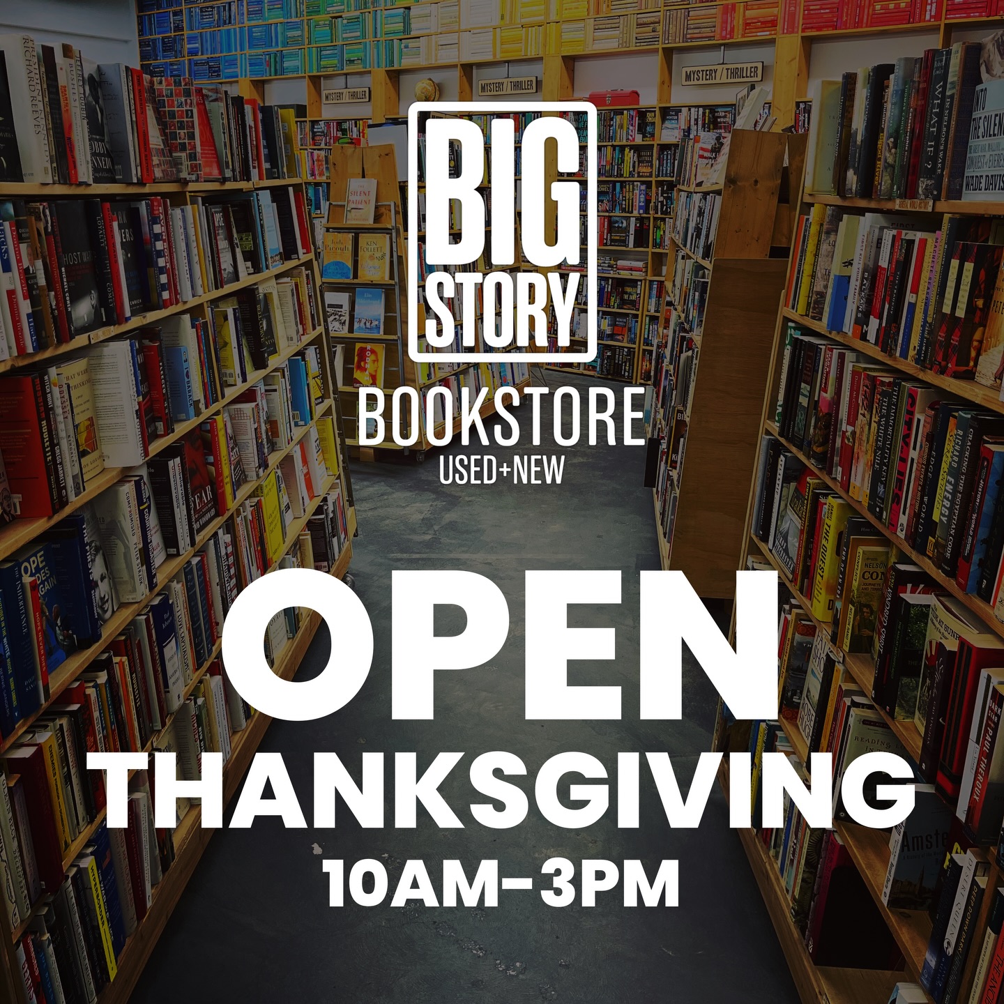 We’re open Thanksgiving Day from 10–3PM!
Feeling extra grateful for this bookstore, the mountains outside our doors, the magic of used + new books, and—most of all—the book people who make Big Story what it is.
If you need a cozy browse, a last-minute gift, or a quiet moment away from the kitchen (errr… family! haha)… we’ve got you. 📚❤️
#ShopLocalBend #BigStoryBookstore #BendOregon #BendLocal #CentralOregon #BookstoreLove #Bookstagram #UsedAndNew #SupportLocal #IndieBookstore #ReadersOfInstagram